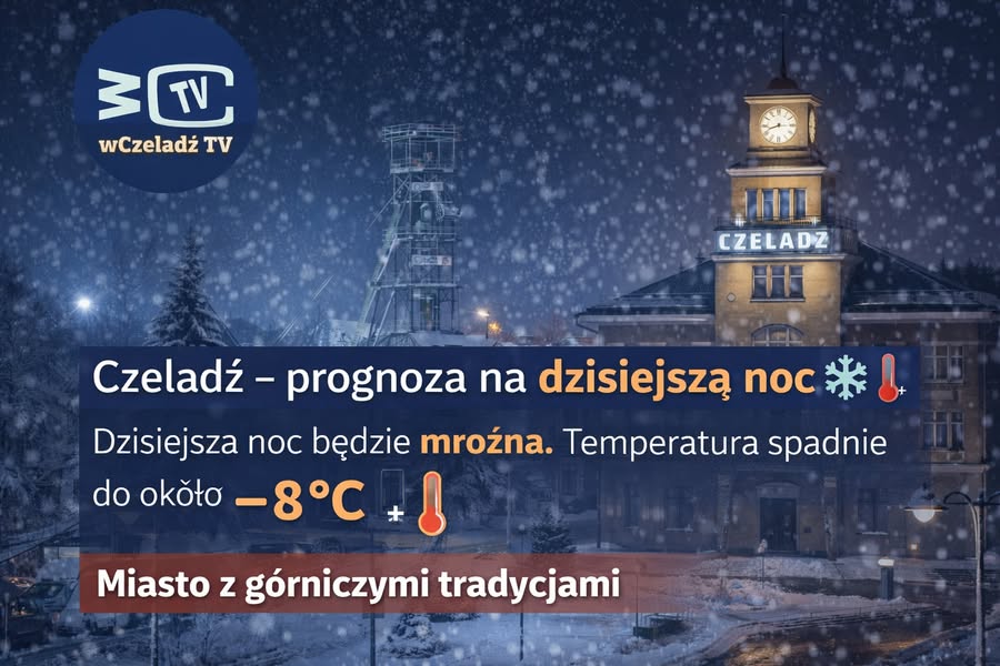 📍 Czeladź – prognoza na dzisiejszą noc 🌡️