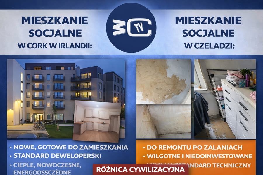 Mieszkania socjalne w Cork i w Czeladzi pokazują dwie zupełnie różne filozofie państwa wobec osób o niższych dochodach.