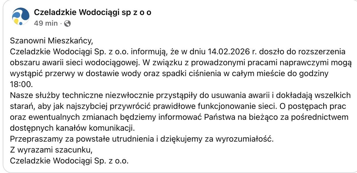 Aktualność z Facebooka