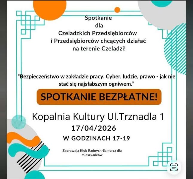 W Czeladzi szykuje się bezpłatne spotkanie dla przedsiębiorców i osób, które chcą działać na terenie naszego miasta.