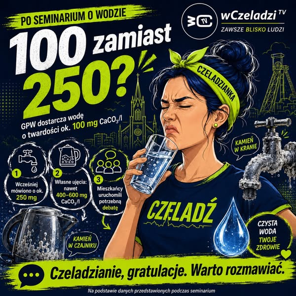 💧 Po seminarium o wodzie w Czeladzi: mieszkańcy mieli rację. Teraz czas na decyzje, nie tylko prezentacje