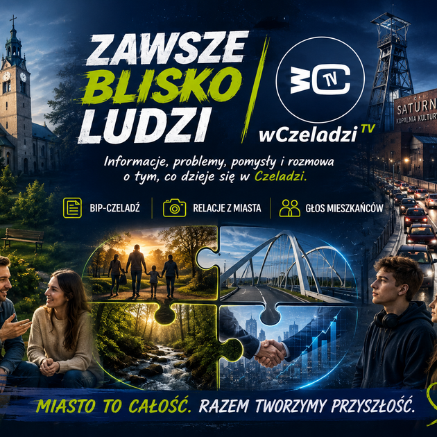 Czeladź blisko ludzi.