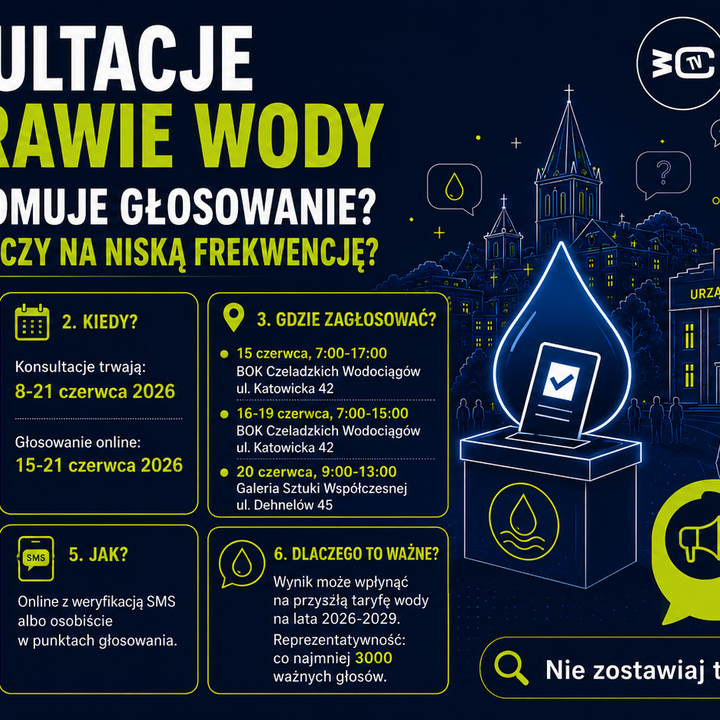 Czeladź konsultuje wodę.