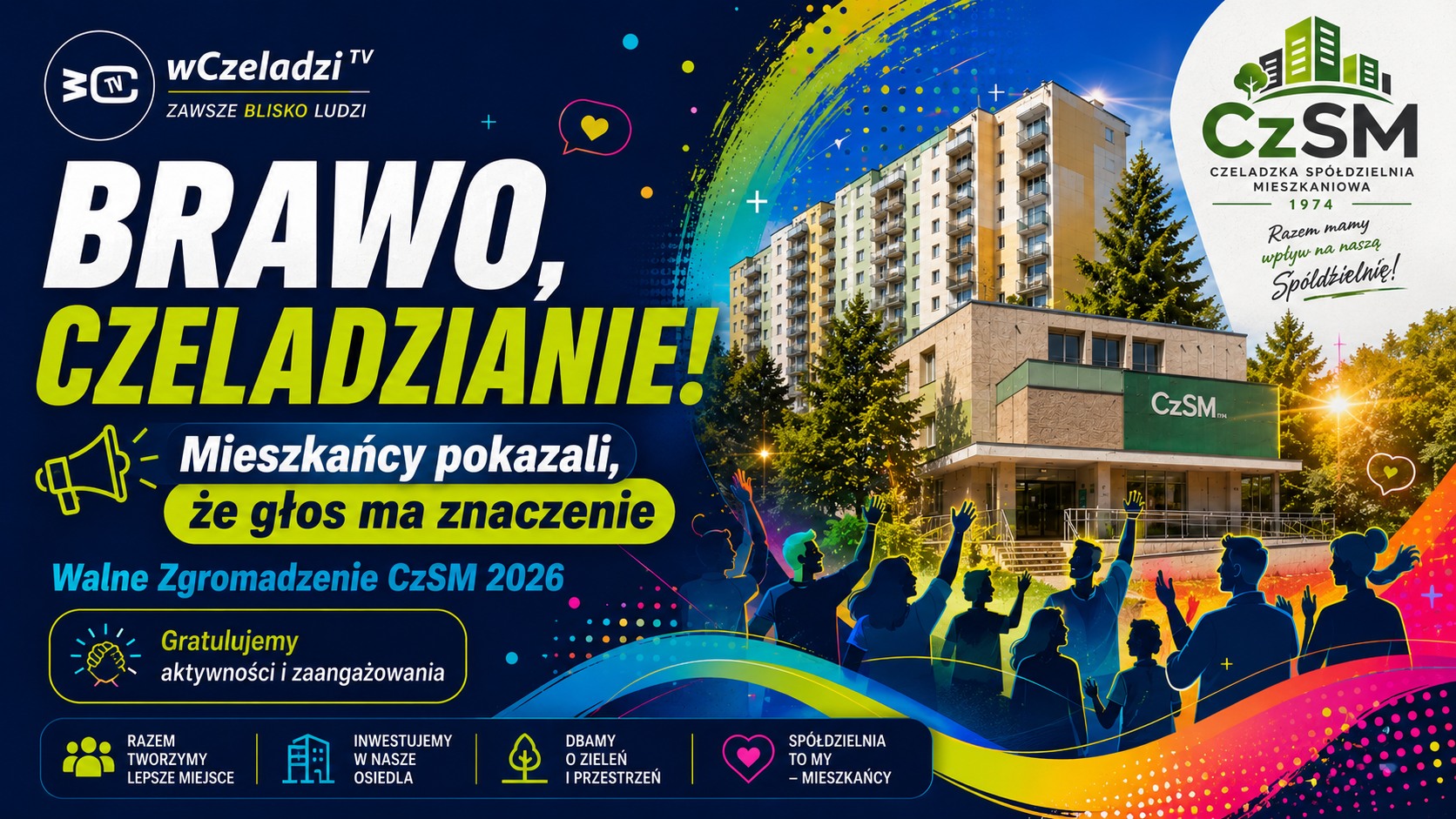 Walne Zgromadzenie Czeladzkiej Spółdzielni Mieszkaniowej trwało około 7 godzin.