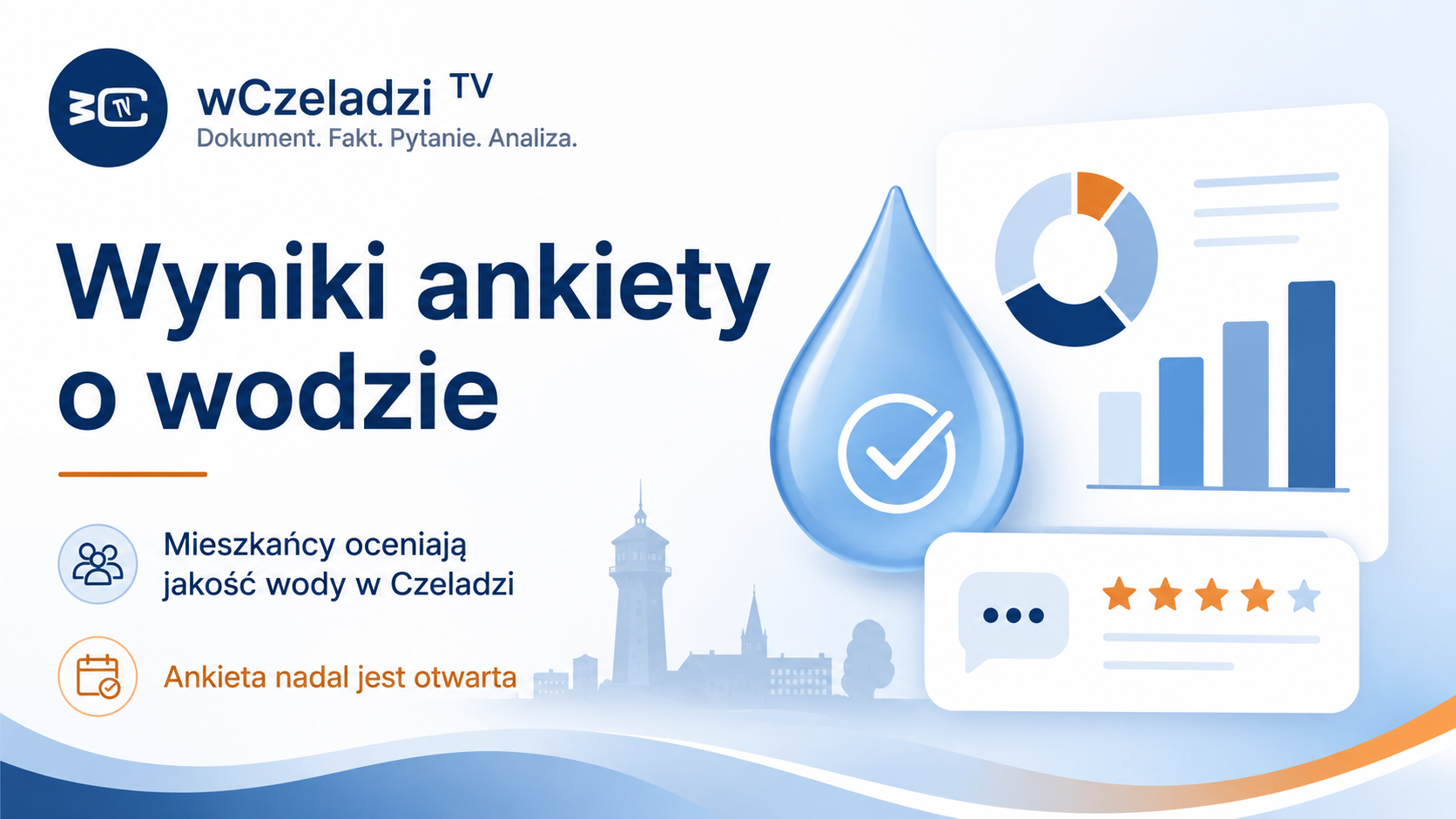 Wyniki ankiety o wodzie w Czeladzi – ankieta mieszkańców nadal otwarta