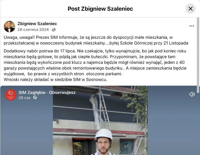28 czerwca 2024 r. Bezpośrednia zachęta do udziału w kolejnym naborze na profilu burmistrza Czeladzi.